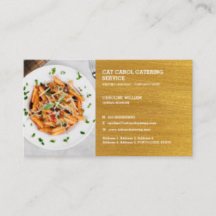 Carte De Visite Catering d'affaires alimentaire formel personnalis