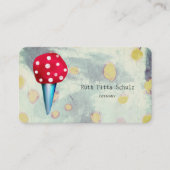 Carte De Visite Catering Macaron Glacé Points de Polka (Devant)