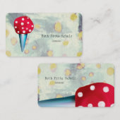 Carte De Visite Catering Macaron Glacé Points de Polka (Devant / Derrière)