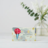 Carte De Visite Catering Macaron Glacé Points de Polka (Debout devant)