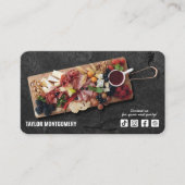 Carte De Visite Catering Social Media QR Code (Devant)