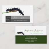 Carte De Visite Caterpillar rectangle gris amant gris monogramme b (Devant / Derrière)