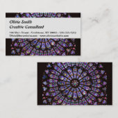 Carte De Visite Cathédrale Notre-Dame de Paris Rose (Devant / Derrière)