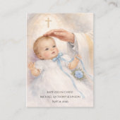 Carte De Visite Catholic Baby Boy Baptismal Remembrance Holy Card (Devant)