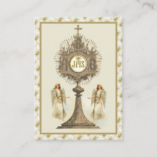 Carte De Visite Catholic Jésus Eucharistie Anges Prière Pâques Bus