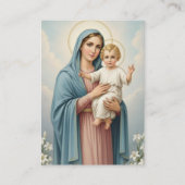 Carte De Visite Catholic Memorial Mary Jesus Funeral Prayer (Devant)