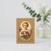 Carte De Visite Catholic Memorial Prayer Christmas Jesus (Debout devant)