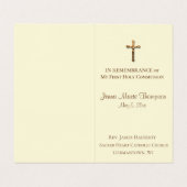 Carte De Visite Catholicisme traditionnel de First Holy Communion (Intérieur déplié)