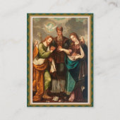 Carte De Visite Catholique/carte sainte prière de fiançailles (Devant)