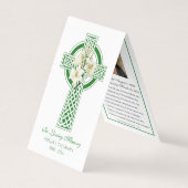 Carte De Visite Catholique funéraire prière irlandaise (Devant)