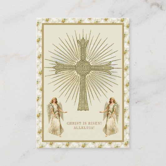 Carte De Visite Catholique Jésus Eucharistie Anges Prière Pâques (Devant)