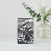 Carte De Visite Catholique Perte Jésus funéraire Prière Sympathie (Debout devant)