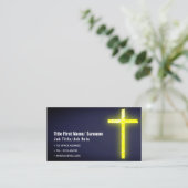 Carte De Visite Catholique Prêtre Clergé Église Foi Contact (Debout devant)