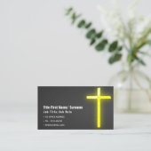 Carte De Visite Catholique Prêtre Église Foi Contact (Debout devant)