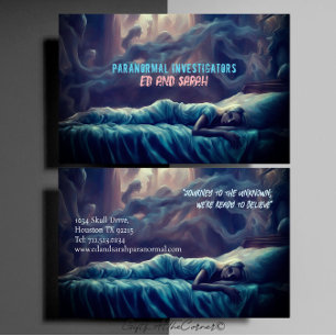 Carte De Visite Cauchemar de l'enquêteur paranormal