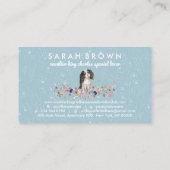 Carte De Visite Cavalier King Charles Spaniel Chien Flower Motif (Dos)