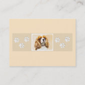 Carte De Visite Cavalier Le Roi Charles Spaniel Peinture originale (Dos)