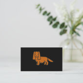 Carte De Visite cavalier roi charles spaniel ruby dessin animé (Debout devant)
