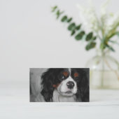 Carte De Visite cavalier roi charles spaniel tri (Debout devant)