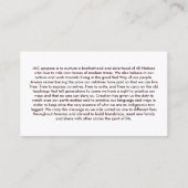 Carte De Visite Cavaliers de Rez IMC (Dos)