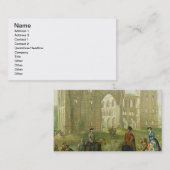 Carte De Visite Cavaliers faisant une pause par les ruines de (Devant / Derrière)