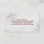 Carte De Visite Cave à vin artistique | Expressive (Dos)