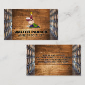 Carte De Visite Cave à vin et tonneaux (Devant / Derrière)