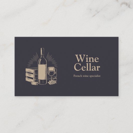 Carte De Visite Cave à vin - Or (Devant)