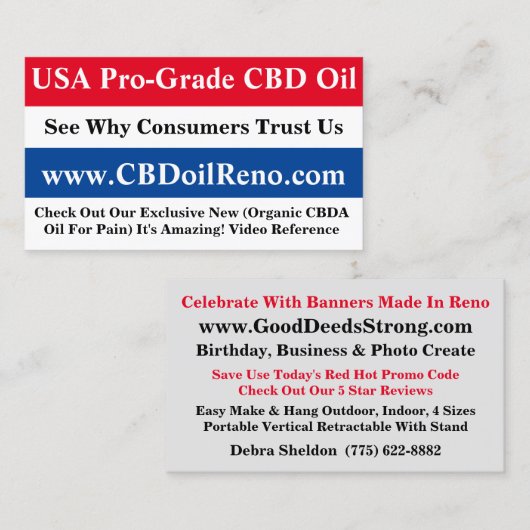 Carte De Visite CBD Reno (Devant / Derrière)