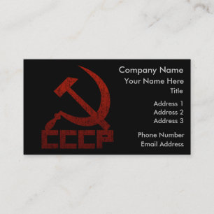 Carte De Visite CCCP Marteau & Faucille