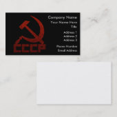 Carte De Visite CCCP Marteau & Faucille (Devant / Derrière)