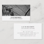 Carte De Visite CCTV et fil barbelé, service de caméra de sécurité (Devant / Derrière)
