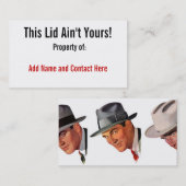 Carte De Visite Ce couvercle n'est pas à vous ! (Devant / Derrière)