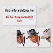 Carte De Visite Ce Fedora appartient à (Devant / Derrière)