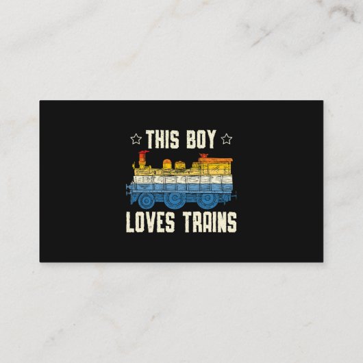 Carte De Visite Ce Garçon Aime Trains Lover Railway Locomotive Tra (Dos)