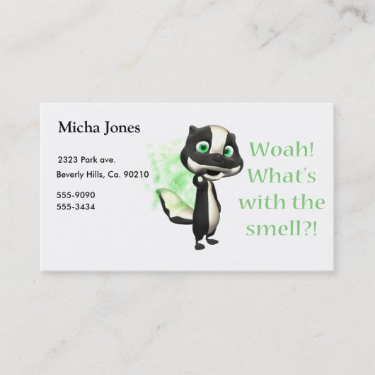 Carte De Visite Ce qui est cette mouffette d'odeur (Devant)