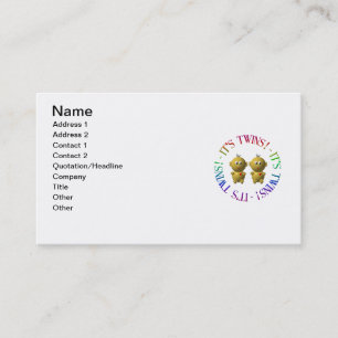 Carte De Visite Ce sont des jumeaux !