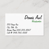 Carte De Visite Cèdre Bois Noeud photo (Dos)