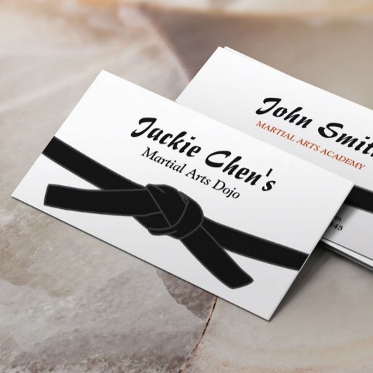 Carte De Visite Ceinture noire Master Arts Martiaux Dojo Professio