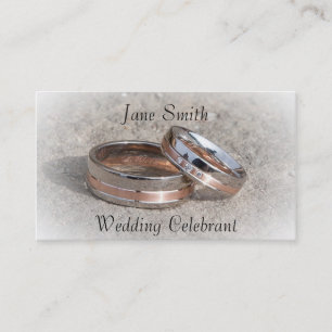 Carte De Visite Célébrant de mariage avec les anneaux de mariage