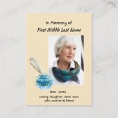 Carte De Visite Célébration chrétienne du service de la vie plume (Devant)