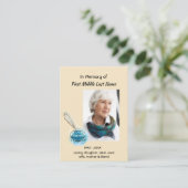 Carte De Visite Célébration chrétienne du service de la vie plume (Debout devant)