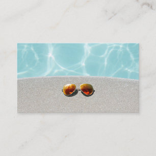 Carte De Visite Célébration de la fête de la piscine Retrouvez ens