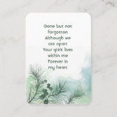 Carte De Visite Célébration de la photo commémorative des gardiens (Dos)