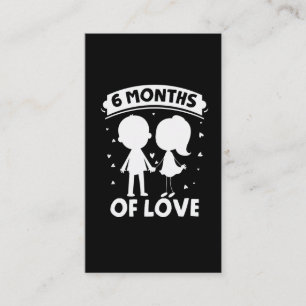 Carte De Visite Célébration de la relation amoureuse de couple 6 m