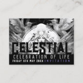 Carte De Visite Célébration de la vie de déesse céleste Circulaire (Devant)