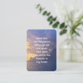 Carte De Visite Célébration de la vie Keepsaké Sea Sky Cloud Islan (Debout devant)