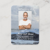Carte De Visite Célébration de la vie Keepsaké tempête Nuage Ocean (Devant)