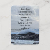 Carte De Visite Célébration de la vie Keepsaké tempête Nuage Ocean (Dos)