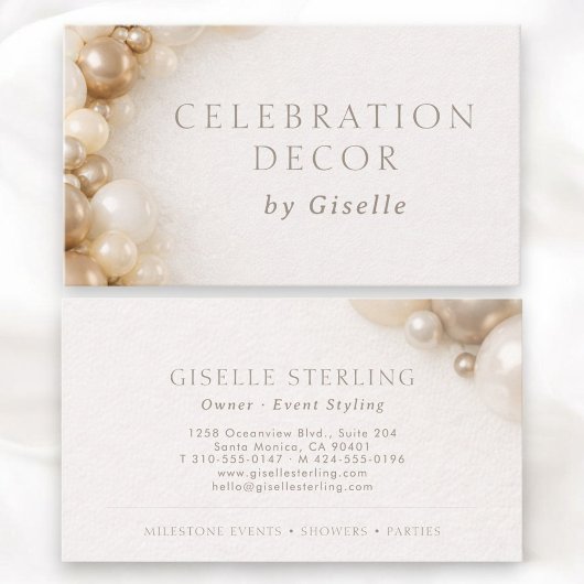 Carte De Visite Celebration Decor Decorating